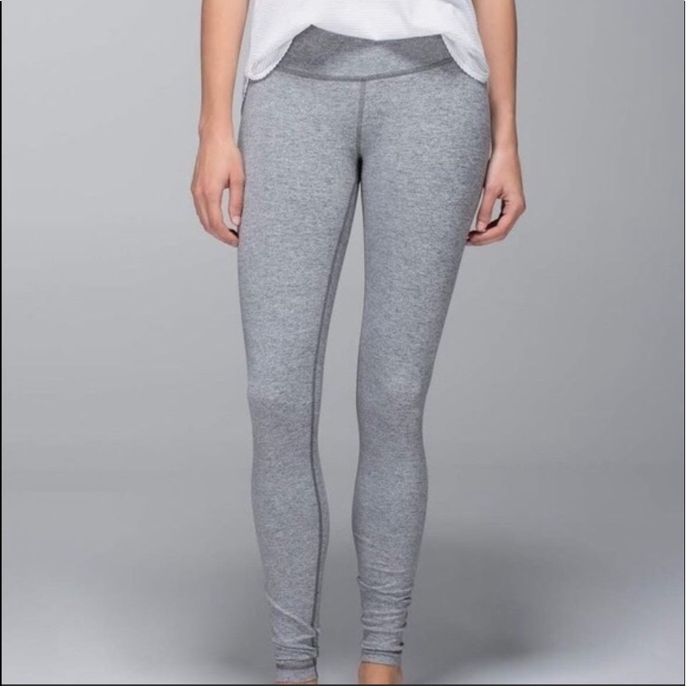 lululemon wunder under heather gray 7/8 leggings